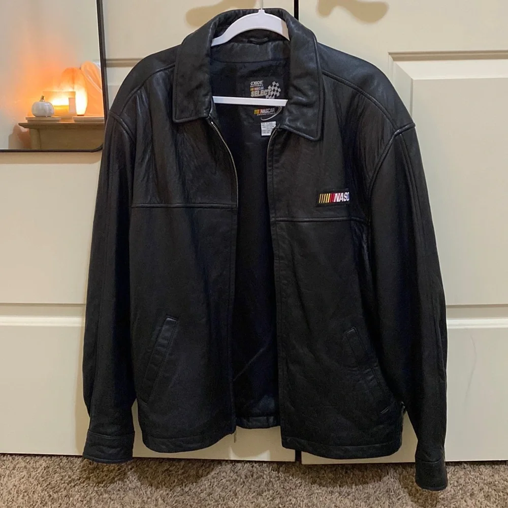 Genuine leather NASCAR jacket
